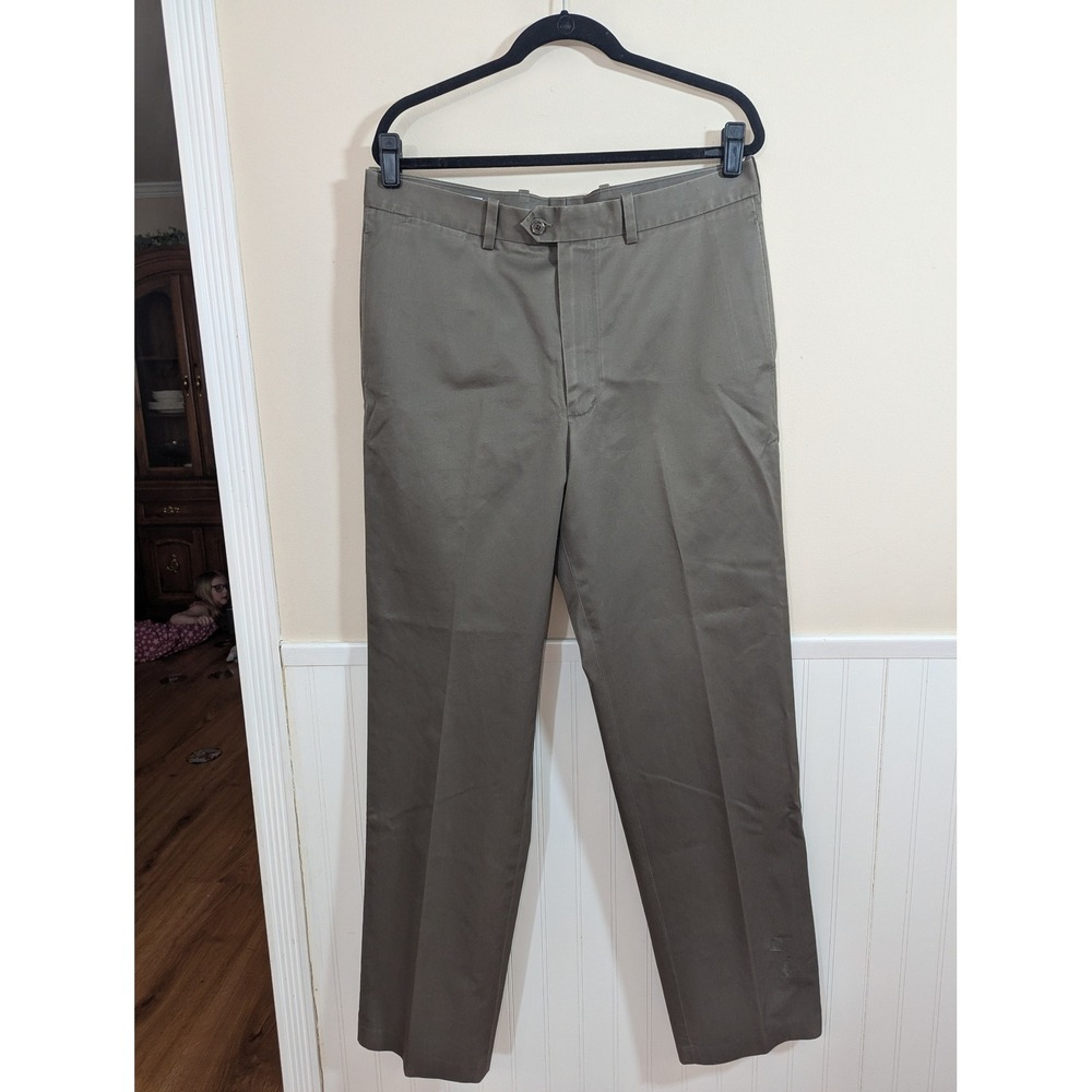 Vintage John W Nordstrom Mens 36x34 Smartcare Chino Pants Brown Supima Cotton